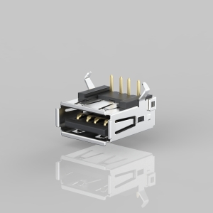 UAF-041RGPX-CF254 USB A Type Flat 4Pin Female DIP 